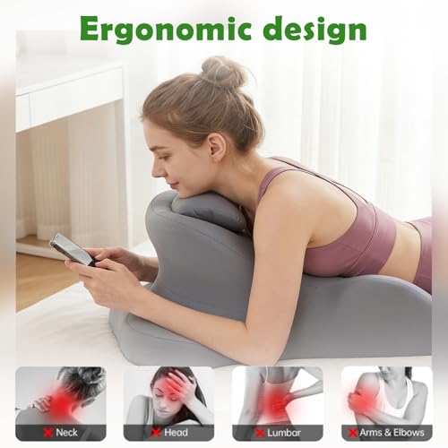 Ergonomic Foam Wedge Pillow with 27° Angled Support for Neck and Waist