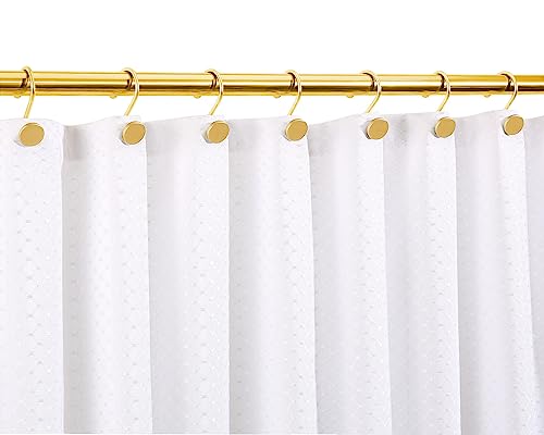 CHICTIE Gold Shower Curtain Hooks - Rustproof Metal Rings Set of 12