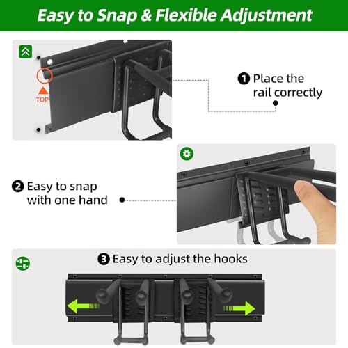 48-Inch Garage Tool Organizer Wall Mount Rack with 360 LBS Capacity