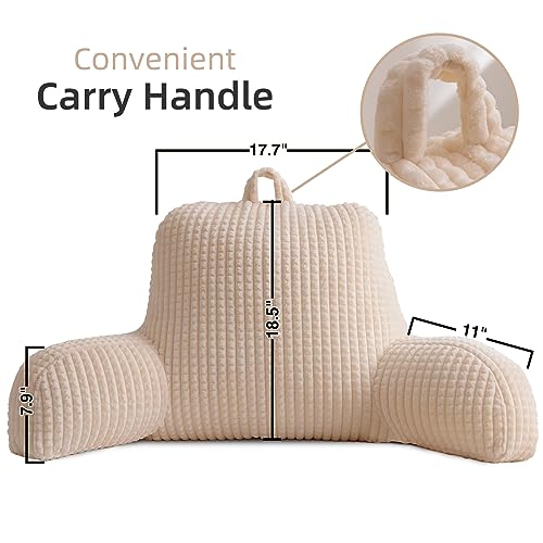 Deluxe 18.5" Bed Wedge Reading Pillow with Arms for Support