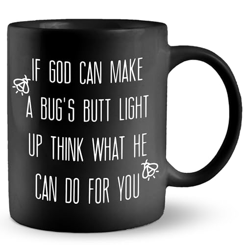 JRTW Black 11oz Funny Christian Mug | Bible Verse Ceramic Coffee Cup