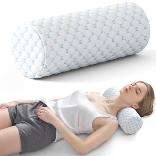 Memory Foam Neck Roll Pillow for Pain Relief - 15.7x6x6 inch