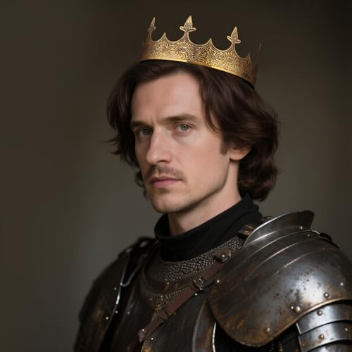 Metal King Crown for Men Royal Prince Tiara for Birthday Prom Costume