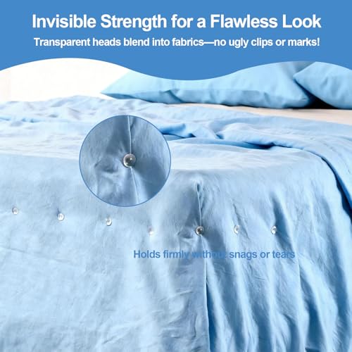 50 Clear Twist Pins for Secure Bed Skirts & Upholstery
