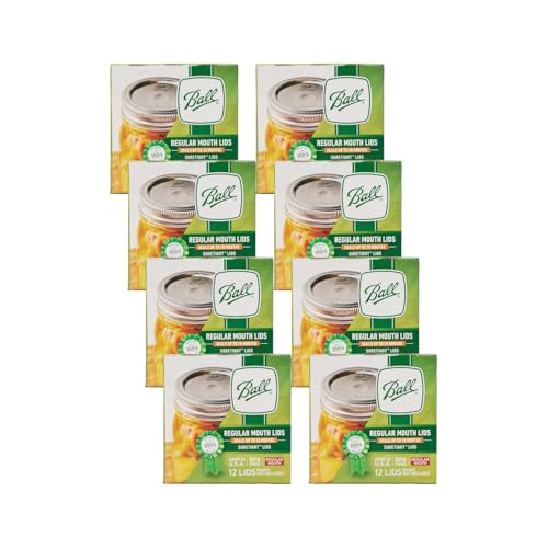 Regular Mouth Mason Jar Lids for Canning & Preserving - 96 Count