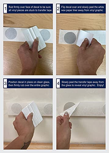 Glass Alert Frosted Window Stickers for Glass Doors - Visibility Safety Markers