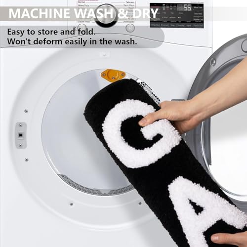 Get Naked Bath Mat Black Cute Bathroom Rug 16 x 24 Non Slip Absorbent