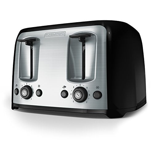 4-Slice Countertop Toaster with Extra-Wide Slots & Bagel Function