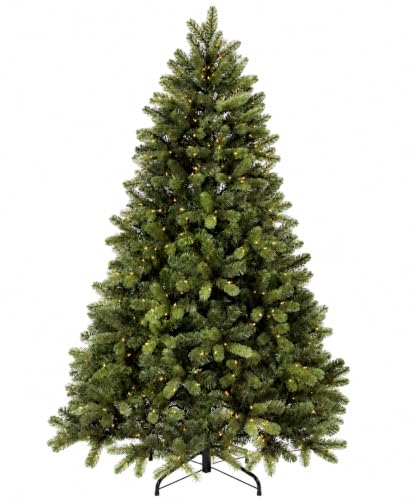 6.5ft Pre-Lit Artificial Douglas Fir Christmas Tree with 650 White Lights