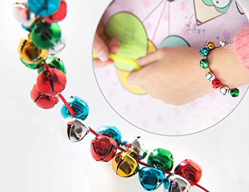 300-Piece 10mm Jingle Bells Set with Storage Box, 5-Color Craft Bells