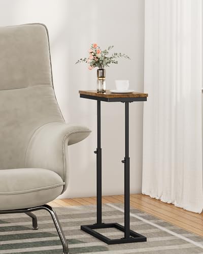 Adjustable Height Side Table, Tall Sofa Couch Table for Living Room