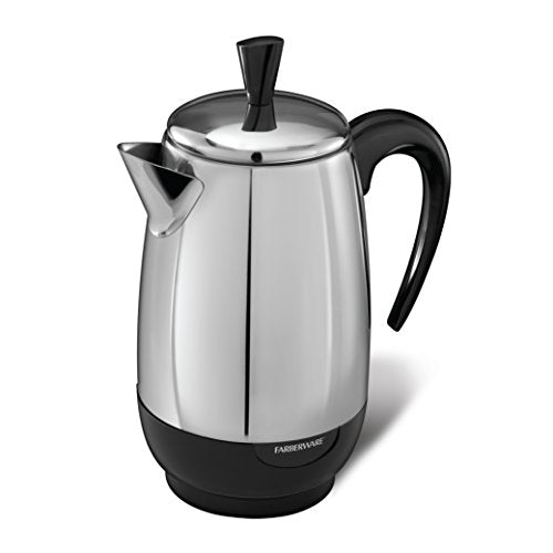 8-Cup Stainless Steel Electric Coffee Percolator with Keep Warm Feature