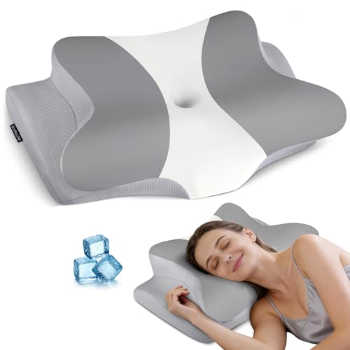 Ergonomic Cervical Pillow for Neck Pain Relief - Cooling Memory Foam