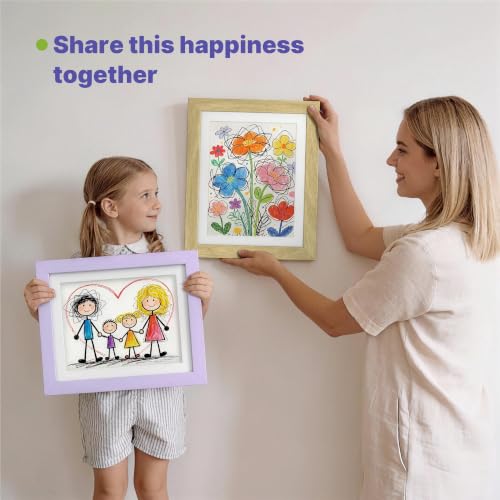 2-Pack 10x12.5 White Kids Art Frames with Magnetic Front-Opening Door