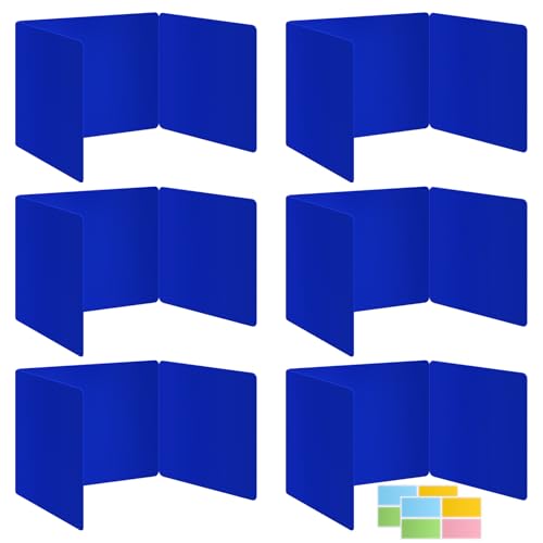 6-Pack Desk Privacy Dividers for Students - Durable Waterproof Study Board