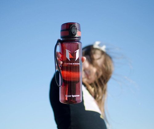 Super Sparrow Water Bottle - 32 oz - BPA & Toxic Free Tritan Water Bottles - One Touch Opening - Leak-proof Plastic Bottle - Kids Water Bottle for Office, Gym, Outdoor, Sports