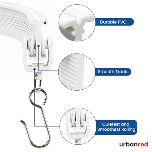 Flexible Ceiling Curtain Track System, 2.9 ft Bendable Rail for Curtains