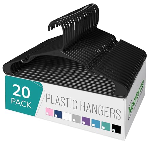 Plastic Clothes Hangers 20 Pack Heavy Duty Space Saving Coat Hangers Aqua