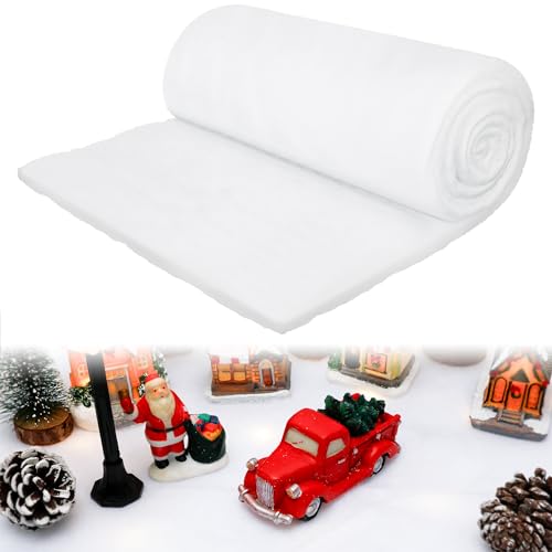 3x8ft Thick Fluffy Artificial Snow Blanket for Christmas Village Decor