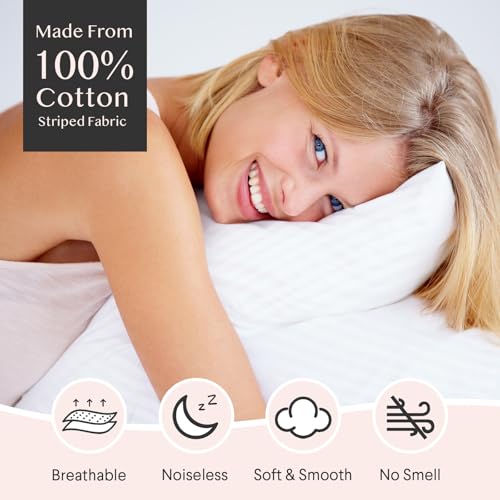 FAUNNA 600TC 100% Cotton Zippered Pillow Protectors - Standard 20x26 (4 Pack)