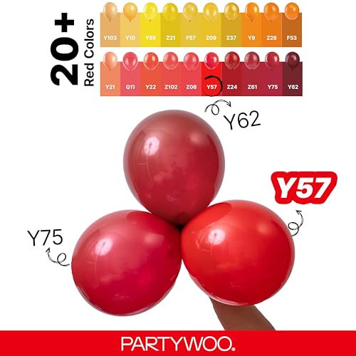 PartyWoo Red Balloons 85 Pcs Assorted Sizes Latex Balloon Arch Kit