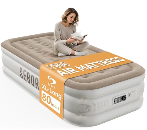 Twin XL Air Mattress with Built-In Electric Pump - 18" Blow Up Bed