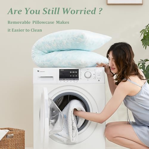 Cooling Shredded Memory Foam Body Pillow with Washable Cover