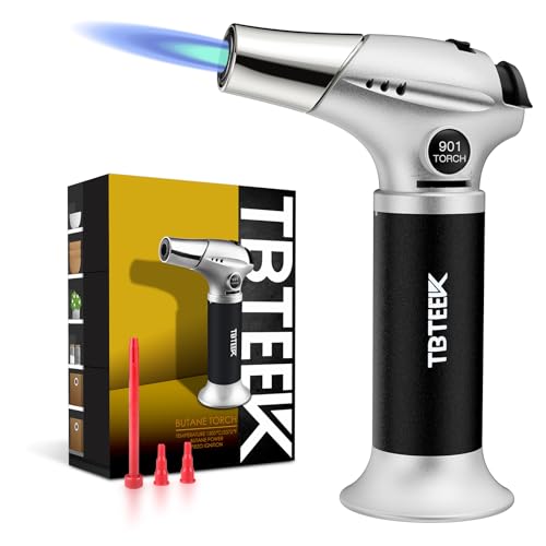 Refillable Kitchen Butane Torch with Safety Lock & Adjustable Flame