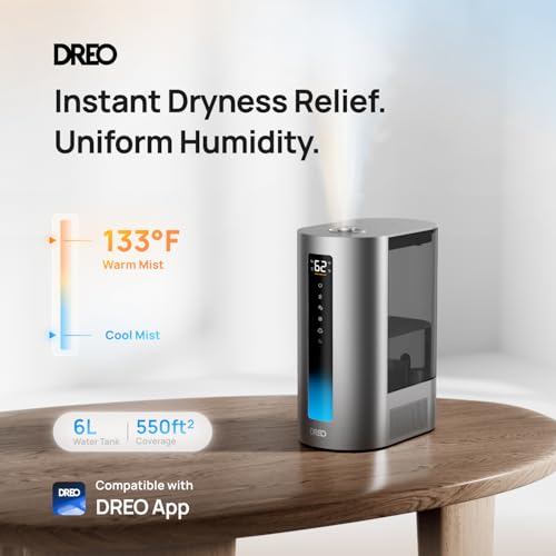 Smart Humidifier 6L Warm and Cool Mist for Large Room