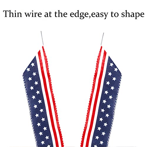 2-Pack Patriotic Wreath Bows - Red White & Blue 4th of July Decor