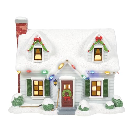 Department 56 Peanuts Christmas Village Peppermint Patty House - Lighted Ceramic Collectible with USB