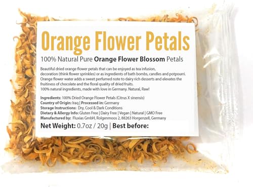 Pure Dried Orange Flower Petals, Premium Food-Grade Botanical Decor