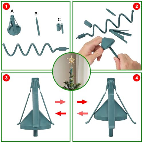 Universal Christmas Tree Topper Holder - Adjustable Stabilizer Support