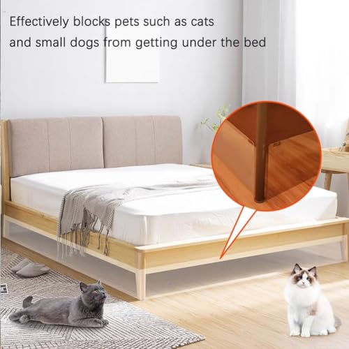 Clear Under Bed Blocker for Furniture - 8 Pack Adjustable Gap Bumper