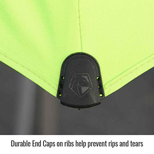 7.5' Flame-Resistant Industrial Umbrella, Hi-Vis Yellow Portable Shade