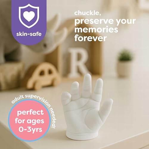 3D Baby Handprint & Footprint Casting Kit - Newborn Keepsake Gift
