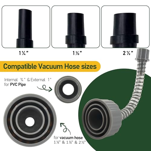 AC Drain Line Cleaner Wet Vac Attachment for Unclogging PVC Pipes