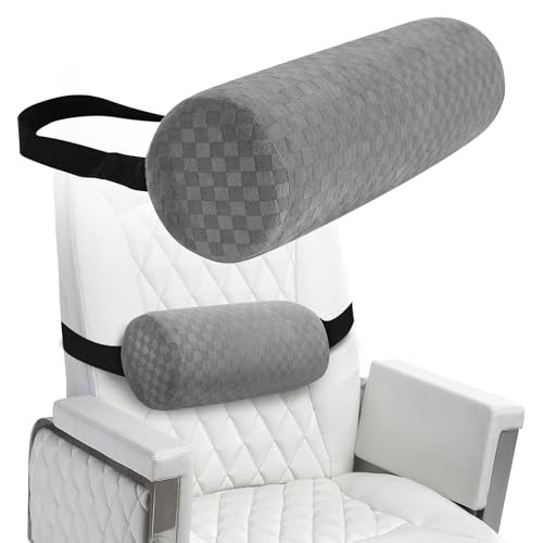 Lumbar Roll Pillow for Lower Back Pain Relief - Ergonomic Foam Cushion with Adjustable Strap & Removable Cover
