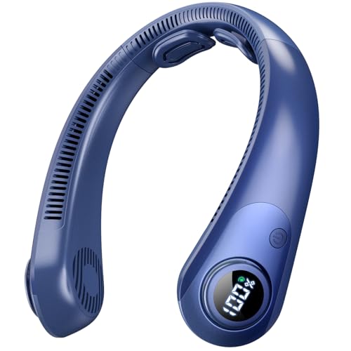 Portable Neck Fan Bladeless Rechargeable Personal Cooling Fan 5 Speeds