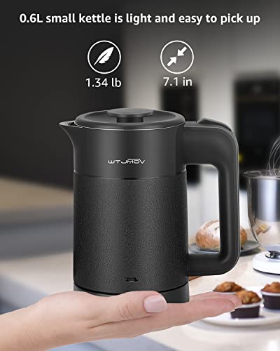 0.6L Portable Electric Kettle, Stainless Steel Travel Hot Water Boiler