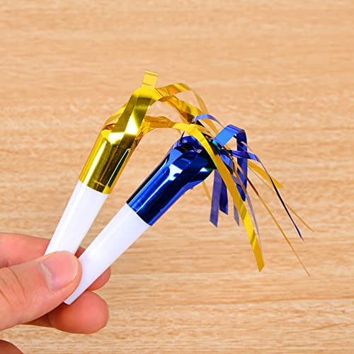 24 Pcs Colorful Metal Noise Makers Party Blowers Christmas Holiday Noisemakers