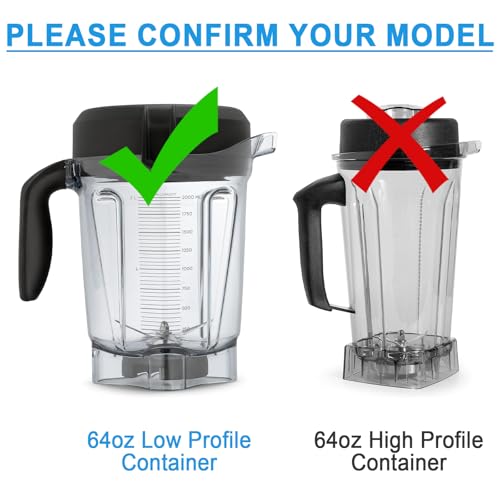 Replacement Lid Plug for Low Profile 64oz Blender Container BPA-Free