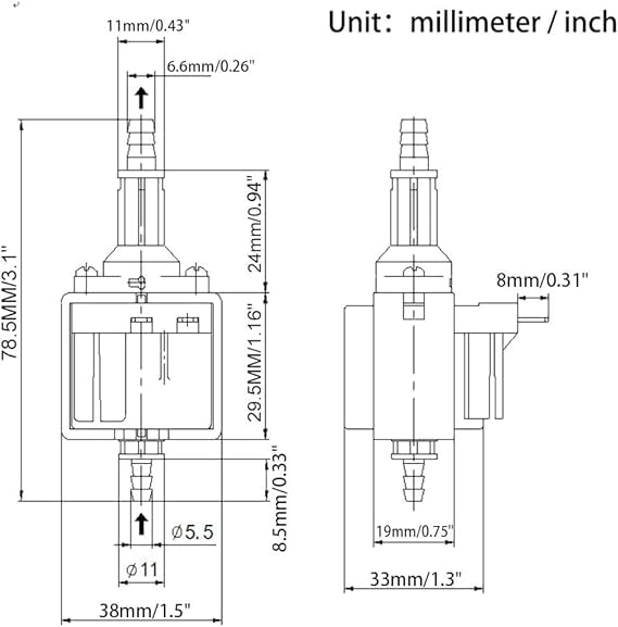 JYPC-2 Electromagnetic Solenoid Water Pump 110V-120V 16W for Appliances