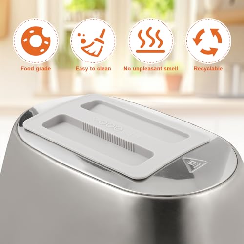 Silicone 2-Slice Toaster Dust Cover - Universal Bread Machine Lid