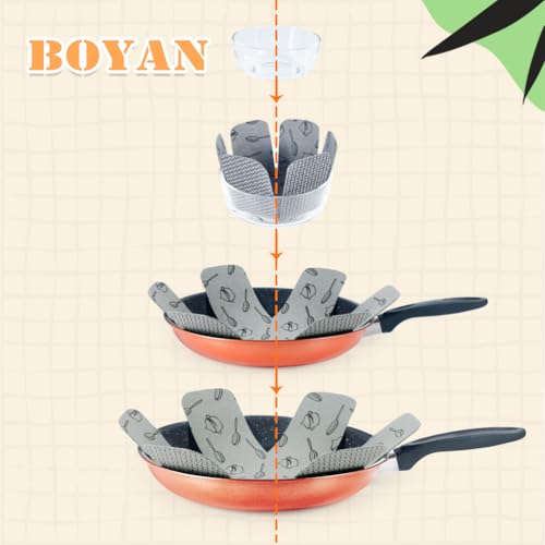 Felt Pot and Pan Protectors Set of 12 - Anti-Scratch Cookware Divider Pads