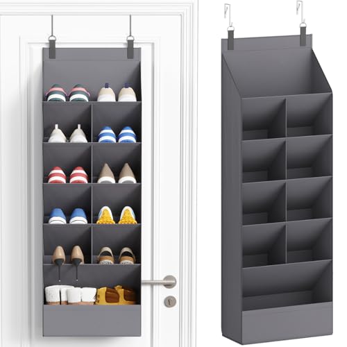 Over the Door Shoe Organizer 6-Tier Hanging Storage Rack for Closet
