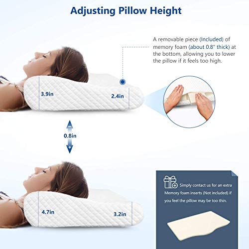 Adjustable Memory Foam Cervical Pillow for Neck Pain Relief