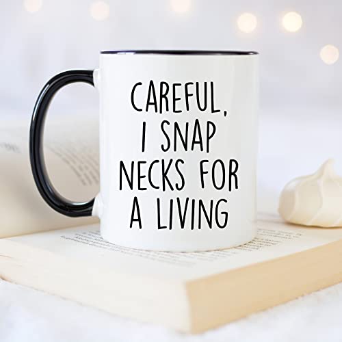 Funny Chiropractor Coffee Mug with Black Handle - Unique Office Decor Gift