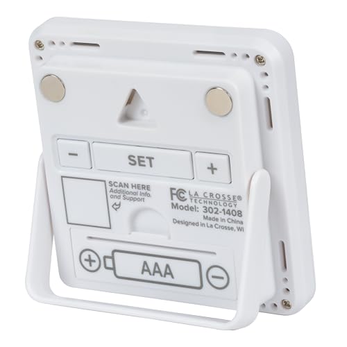 Indoor Comfort Meter with Time & Humidity Readings - Wall, Table & Magnetic Mount