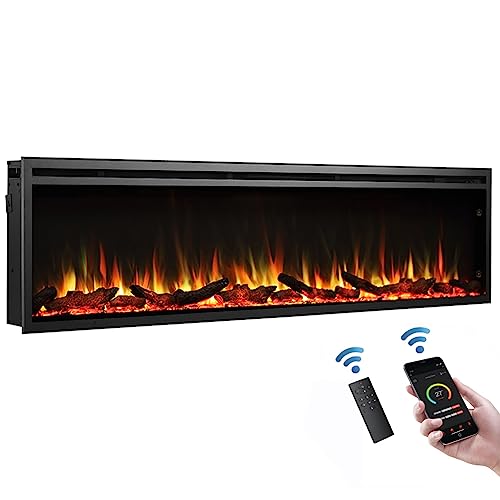 LegendFlame Austin Built-In Electric Fireplace 72-Inch - Modern Home Decor